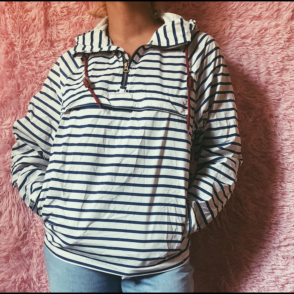 Old Navy striped windbreaker hoodie